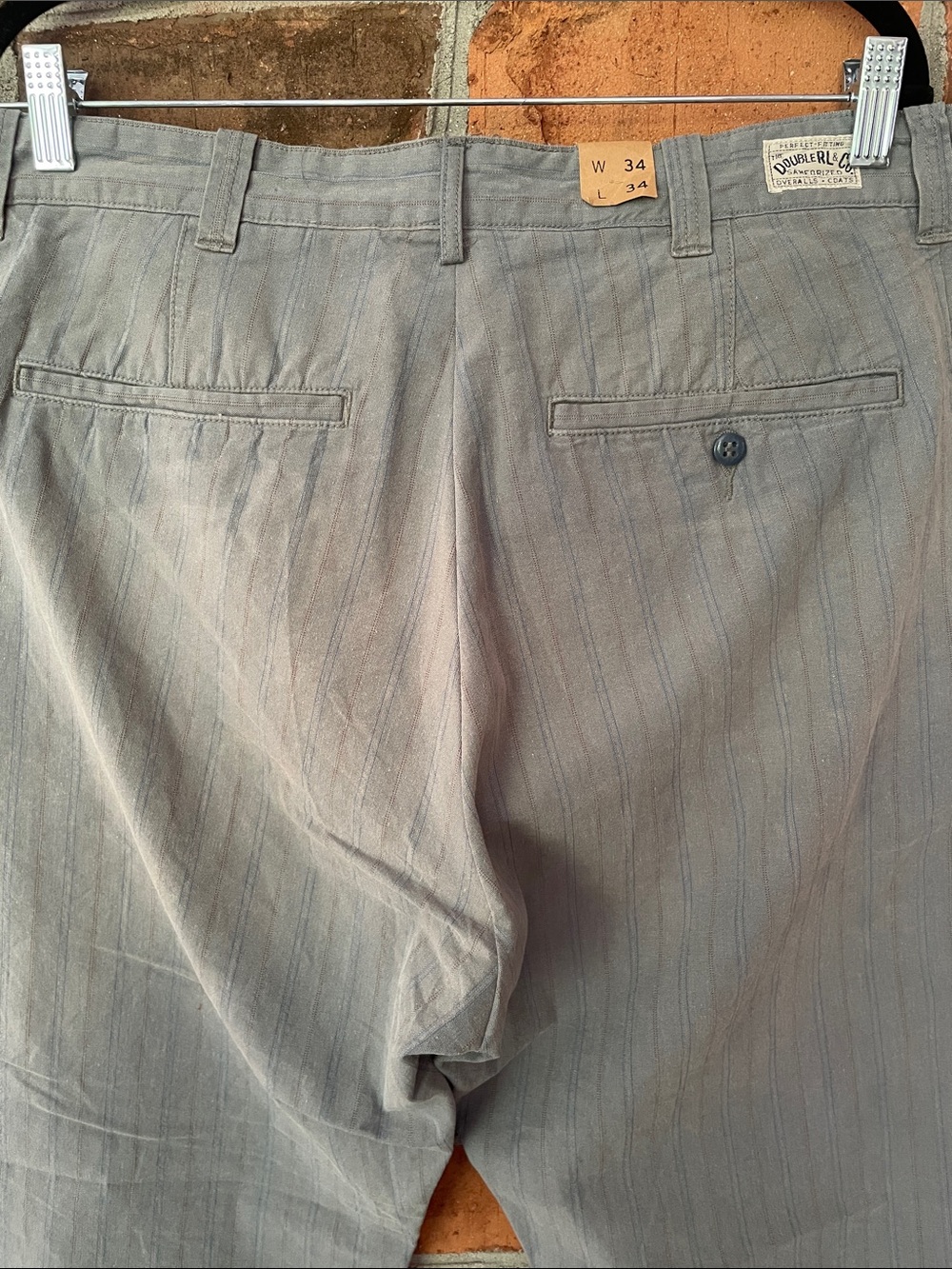 $395 RRL grey stripe field pant - Picture 4 of 4